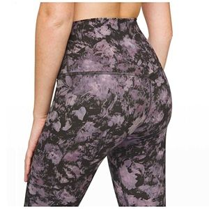 Lululemon Sz 2 Align ll High Rise Leggings 25” Crop Floral Illusion EUC